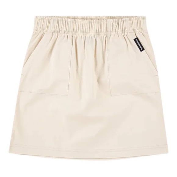 Converse Other - Converse Girls Cream A-Line Skirt Elastic Waist Pockets Size M (10–12)